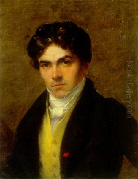 Portrait D'eugene Delacroix Oil Painting by Thales Fielding