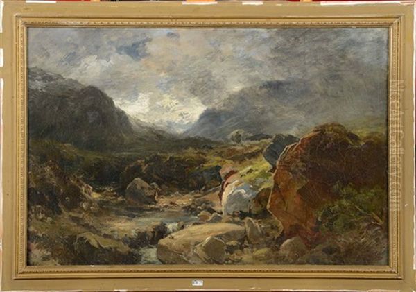 Paysage De Montagne Au Ruisseau Oil Painting by Dionisio Fierros