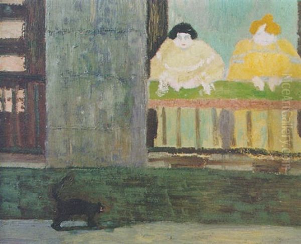 El Balcon Oil Painting by Juan Carlos Figari Castro