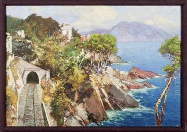 Verso Pieve Ligure Oil Painting by Andrea Figari