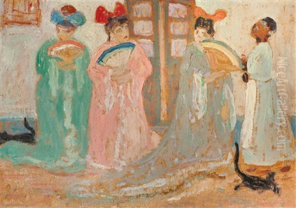 Entredicho Oil Painting by Pedro Figari