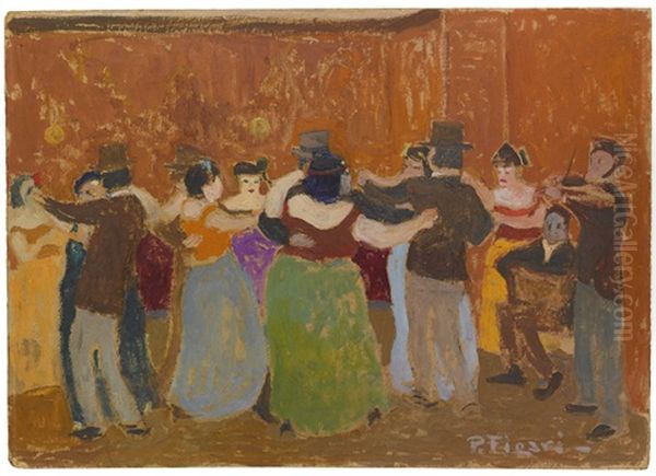 El Tango, Cabaret Oil Painting by Pedro Figari