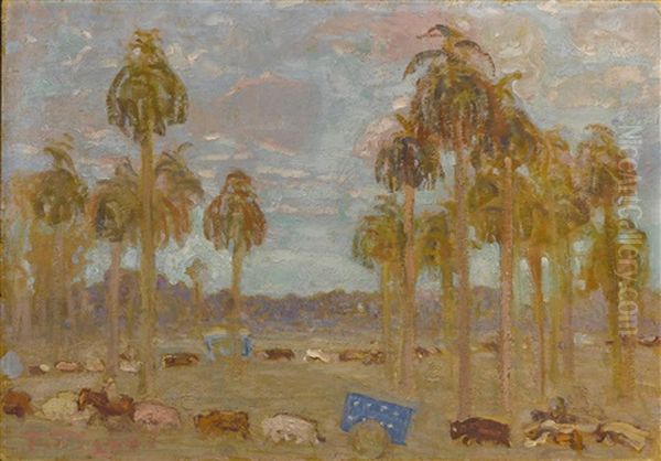 La Conquista Del Chaco Oil Painting by Pedro Figari