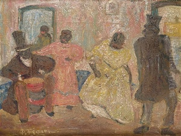 Figuras Oil Painting by Pedro Figari