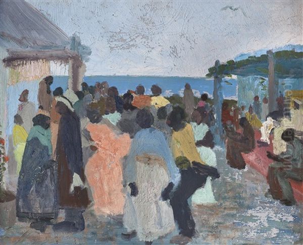 Candombe De La Rambla Sur Oil Painting by Pedro Figari