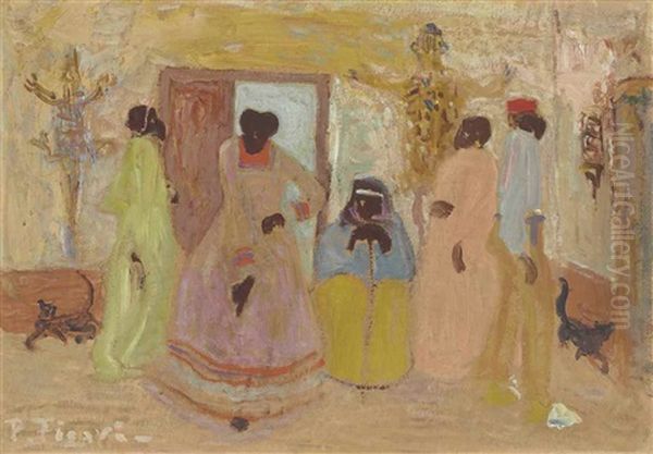 Autoritarismo (pida Perdon) Oil Painting by Pedro Figari