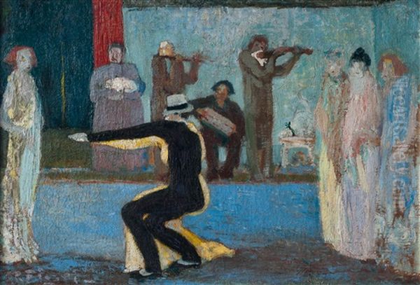 El Tango Oil Painting by Pedro Figari