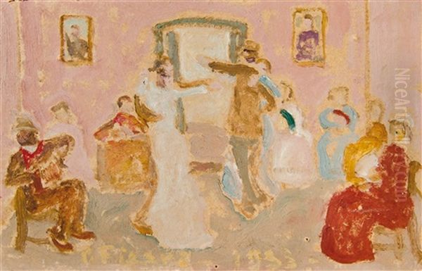 Arrabal Oil Painting by Pedro Figari