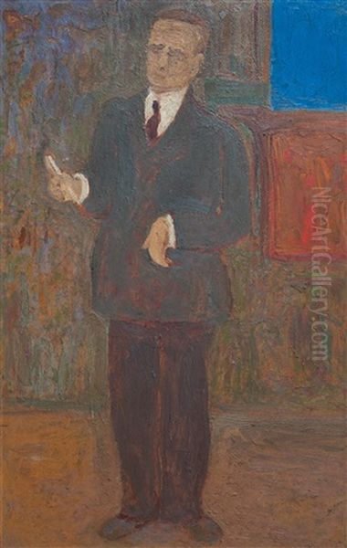 Retrato De Americo Ricaldoni Oil Painting by Pedro Figari