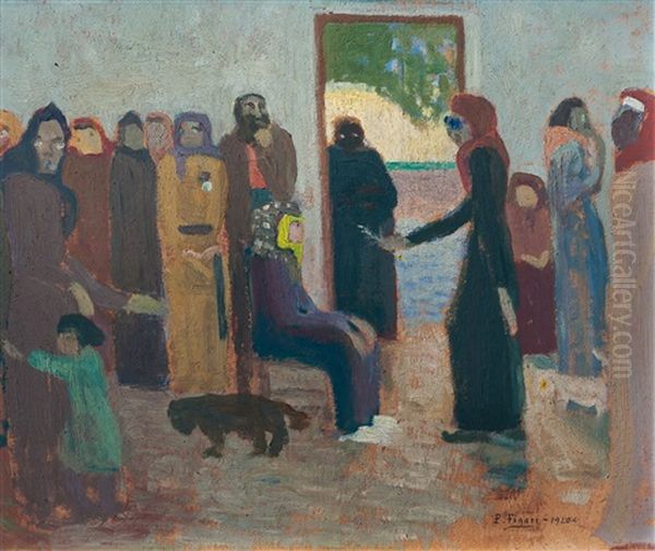 El Ultimo Recurso, Curandera Y Exorcismos Oil Painting by Pedro Figari