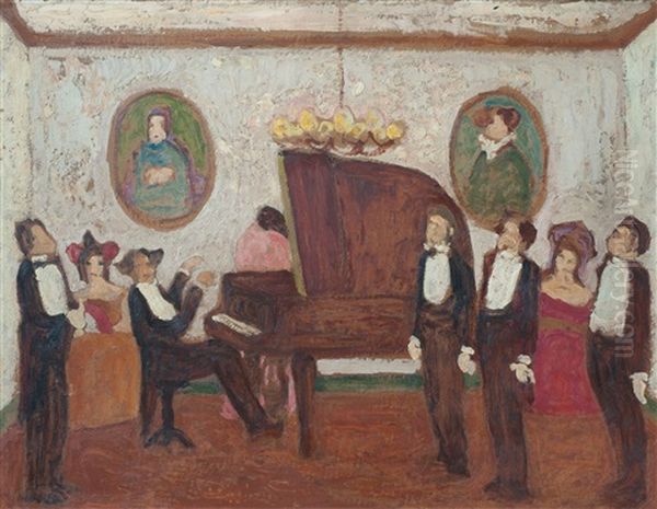 El Virtuoso Oil Painting by Pedro Figari