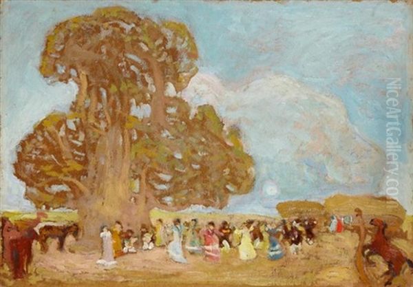 Danse Creole Oil Painting by Pedro Figari