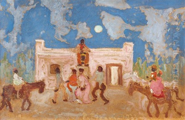 La Fiesta Oil Painting by Pedro Figari