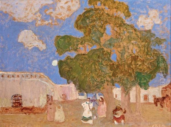 Anochecer, Montevideo Oil Painting by Pedro Figari