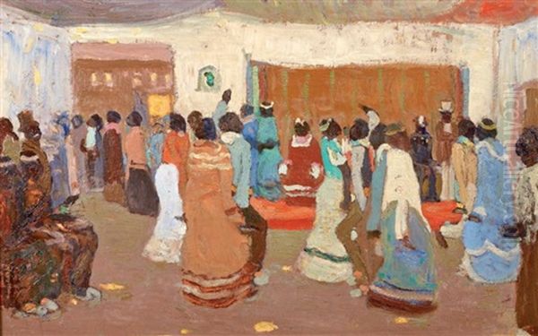 Fiesta De Negros Oil Painting by Pedro Figari