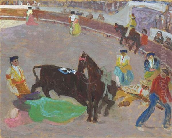 Corrida De Toros Oil Painting by Pedro Figari