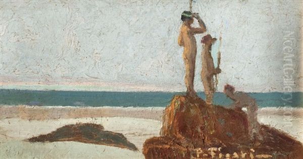 Indios Oil Painting by Pedro Figari