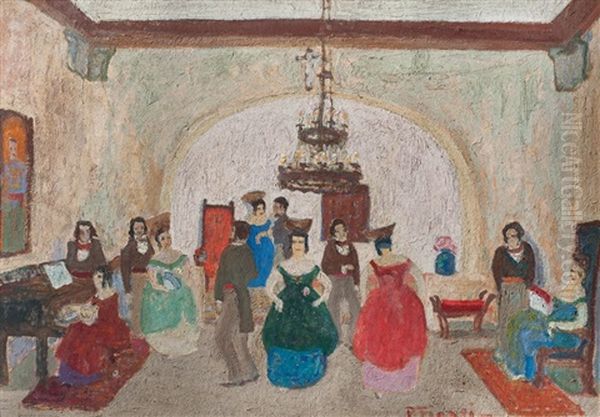 Sarao Colonial Oil Painting by Pedro Figari