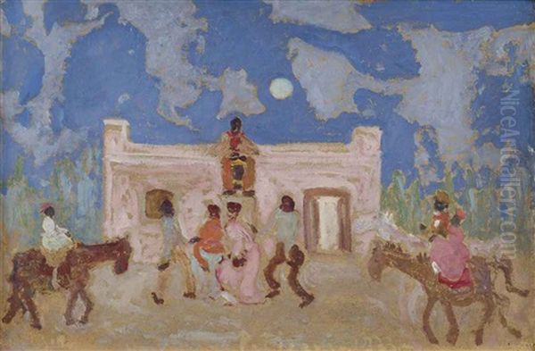 La Fiesta Oil Painting by Pedro Figari