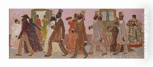 Comitiva Nupcial Oil Painting by Pedro Figari