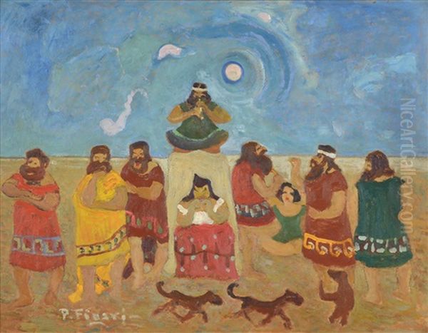 Musica Oil Painting by Pedro Figari