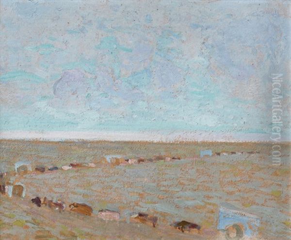 Carretas Oil Painting by Pedro Figari