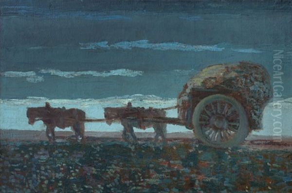 Carreton Nocturno Oil Painting by Pedro Figari