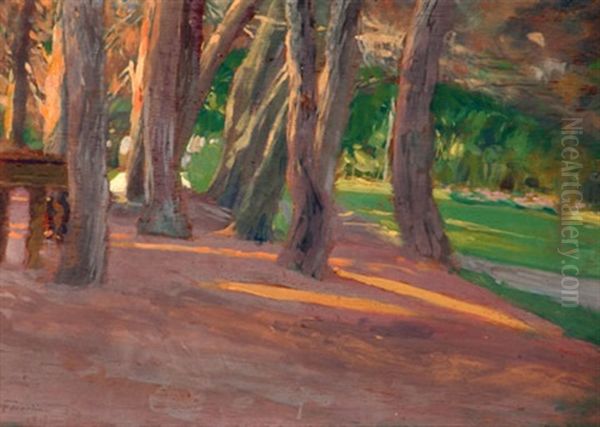 Paisaje (quinta De Castro) Oil Painting by Pedro Figari