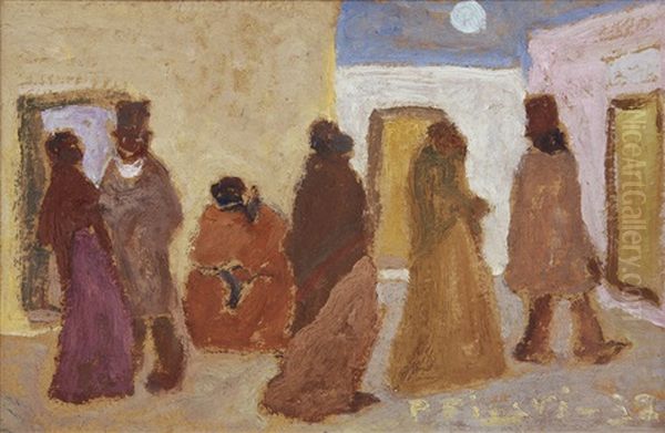 La Visita Oil Painting by Pedro Figari