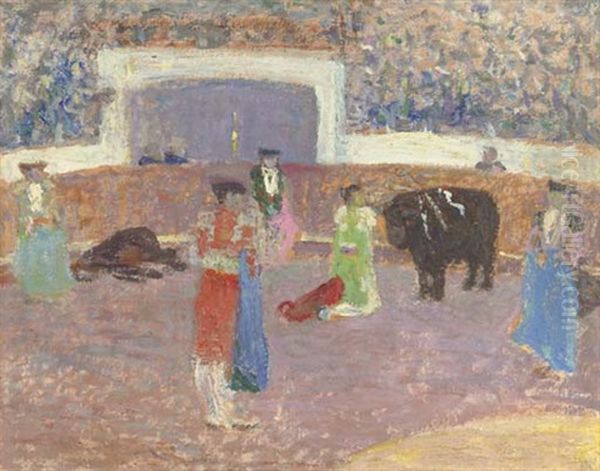 Corrida De Toros (bull Fight) Oil Painting by Pedro Figari