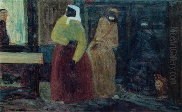 Las Comadres Oil Painting by Pedro Figari