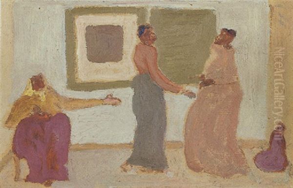 Discurriendo Oil Painting by Pedro Figari