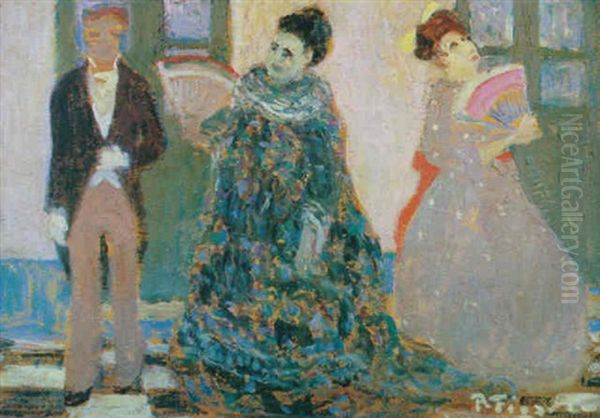 El Chorlito Oil Painting by Pedro Figari