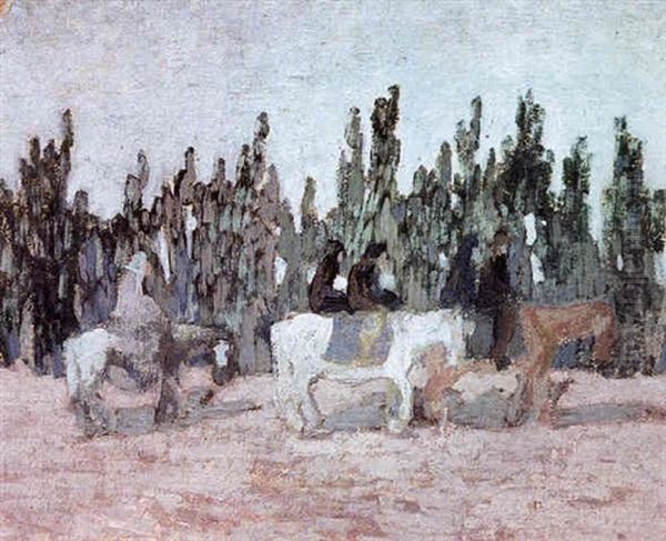 A Misa Del Encuentro Oil Painting by Pedro Figari