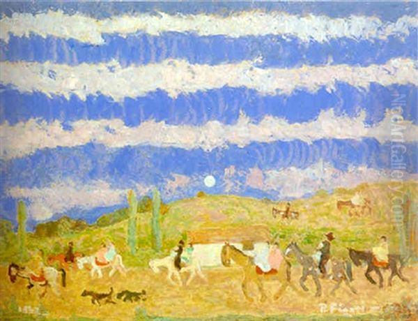 Vuelta De La Misa Oil Painting by Pedro Figari