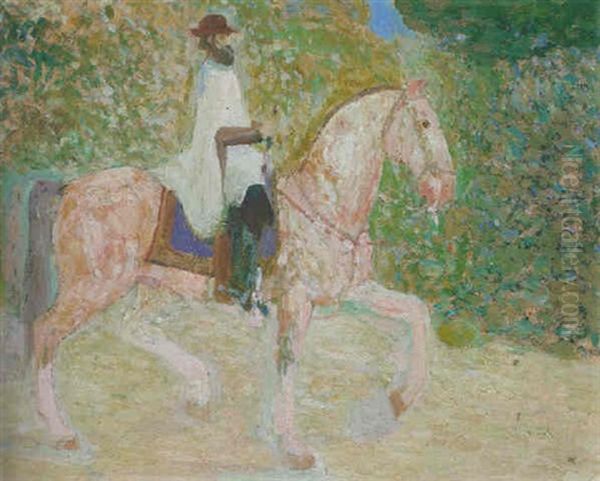 Gaucho A Caballo Oil Painting by Pedro Figari