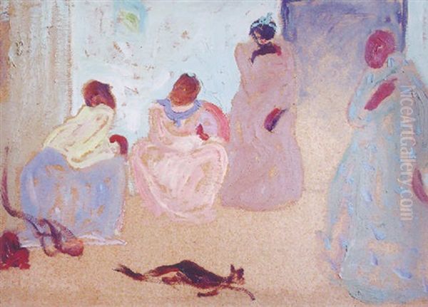 Comentario Oil Painting by Pedro Figari