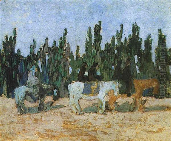 A Misa Del Encuentro Oil Painting by Pedro Figari