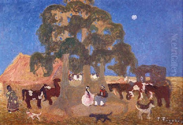 El Rancho De Fiesta Oil Painting by Pedro Figari