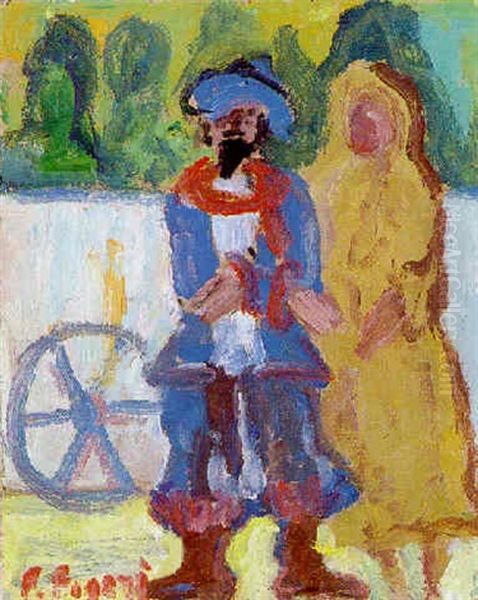 Pareja De Gauchos Oil Painting by Pedro Figari