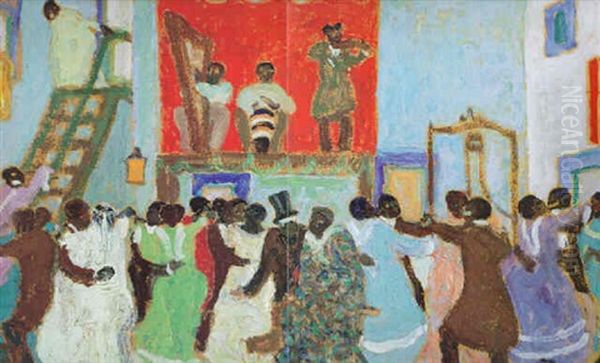 Festejando La Boda Oil Painting by Pedro Figari