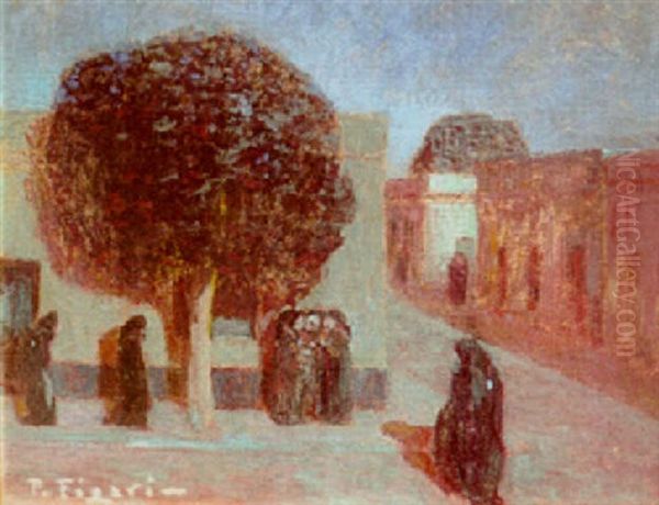 Esperando La Salida De La Virgen Oil Painting by Pedro Figari