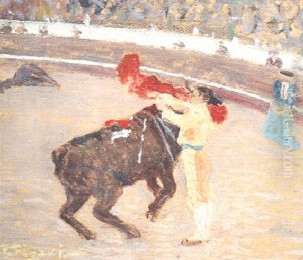 Corrida De Toros Oil Painting by Pedro Figari