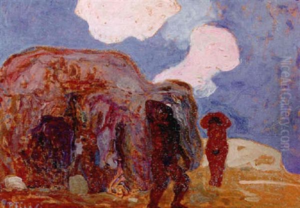 El Fuego Oil Painting by Pedro Figari