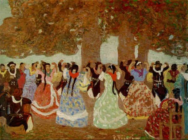 Baile En El Campo Oil Painting by Pedro Figari