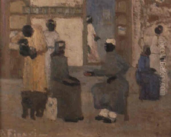 El Domingo Oil Painting by Pedro Figari