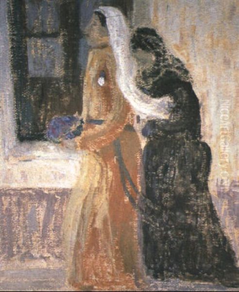 Da De Difuntos Oil Painting by Pedro Figari