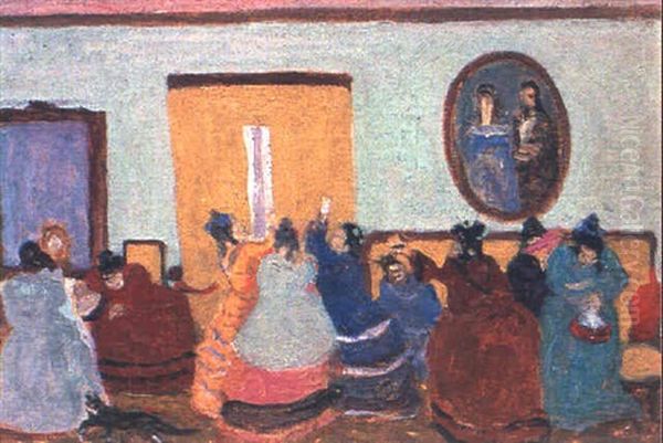 Musica Entre Solteronas Oil Painting by Pedro Figari