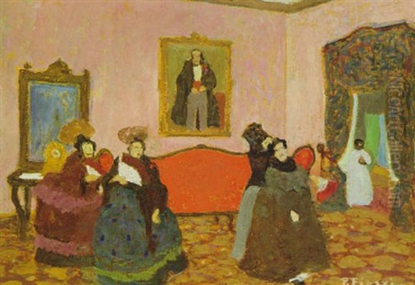 Entredicho (las Comadres) Oil Painting by Pedro Figari