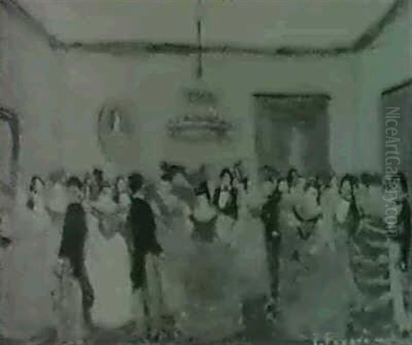 La Fiesta Oil Painting by Pedro Figari